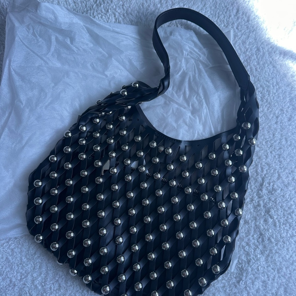 Elegant Black Studded Women's Bag